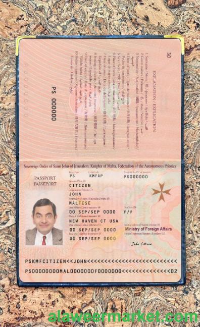 Malta passport 2019-present photo look